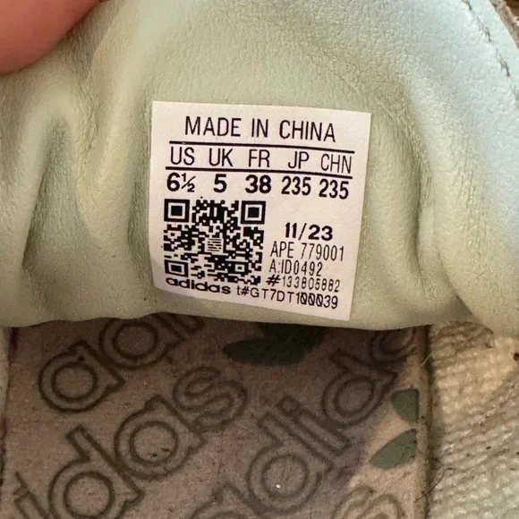 Adidas Samba Sneakers in Silver Green & Putty Mauve - Picture 9 of 11